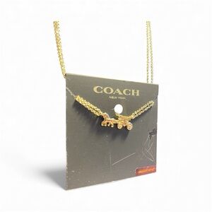COACH HORSE & CARRIAGE DOUBLE CHAIN Necklace - NWT ***